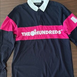The Hundreds Navy and Pink Polo Shirt